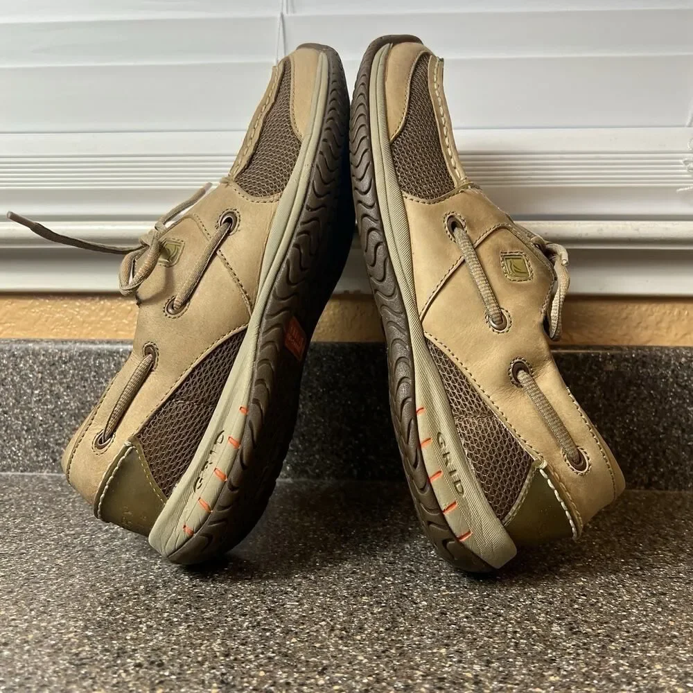 Sperry Boat Shoes Mens Sz 12 M 2-Eye Tan Leather Comfort Walking Driving Slip On